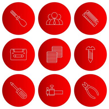 Web ve mobil uygulamalar için kullanıcı arayüzü simgeleri ayarlandı