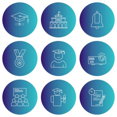 Boşluğu Kopyalayan Evrensel Simgelerin Seti  