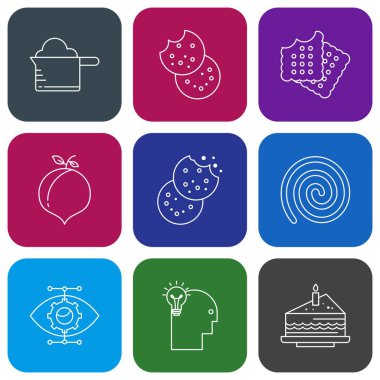 Evrensel simgeler kümesi, vektör illüstrasyonu