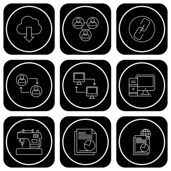 Set Universal Icons Copy Space — Stock Vector