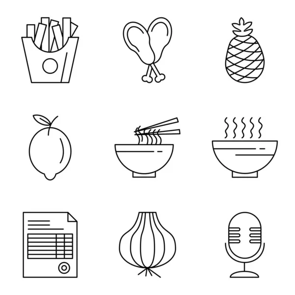 Set Universeller Symbole Vektorillustration — Stockvektor