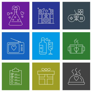 Evrensel simgeler kümesi, vektör illüstrasyonu