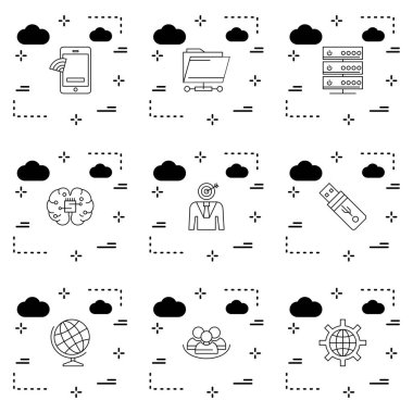 Boşluğu Kopyalayan Evrensel Simgelerin Seti  