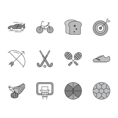 Boşluğu Kopyalayan Evrensel Simgelerin Seti  