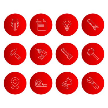 Web ve mobil uygulama için basit simgeler, vektör illüstrasyonu 