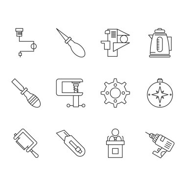 Web siteleri ve Mobil Uygulamalar için Evrensel Modern Simge Sayfası