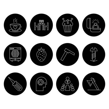 Evrensel Simgeler Shee, vektör illüstrasyonu