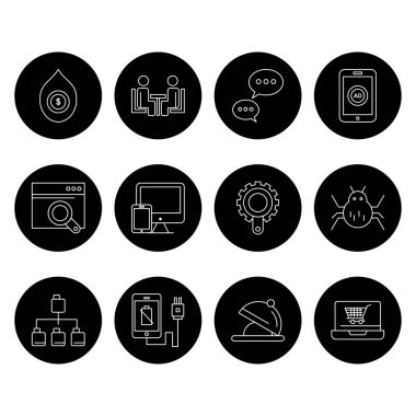 Web siteleri ve Mobil Uygulamalar için Evrensel Modern Simge Sayfası