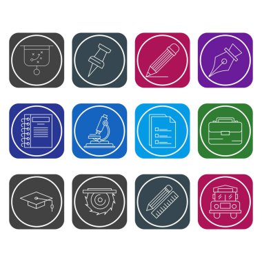 Web siteleri ve Mobil Uygulamalar için Evrensel Modern Simge Sayfası