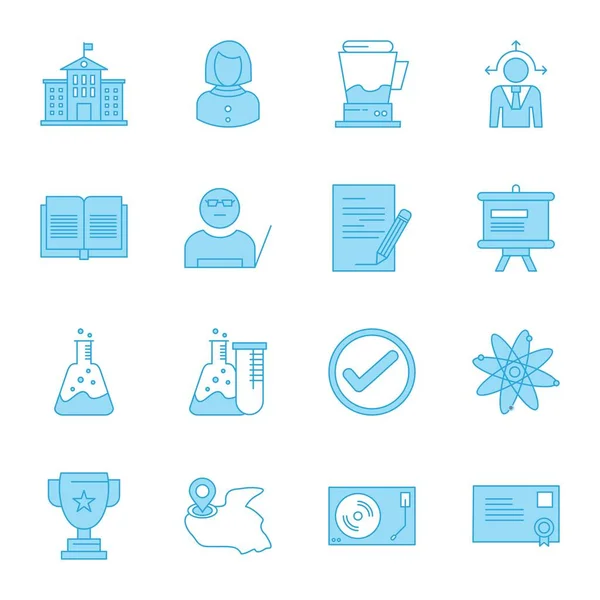Blue Icons Mobile Application Website Vector Illustration — 스톡 벡터
