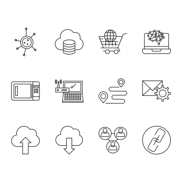 Set Universal Icons Copy Space — Stock Vector