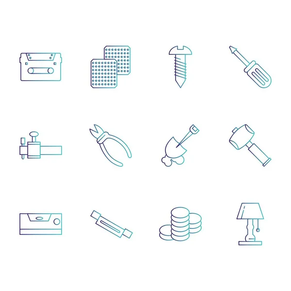 Simples Iconos Simples Ilustración Vectores — Archivo Imágenes Vectoriales