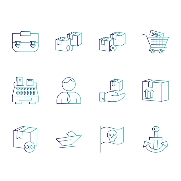 Iconos Píxeles Universales Ilustración Vectorial — Vector de stock