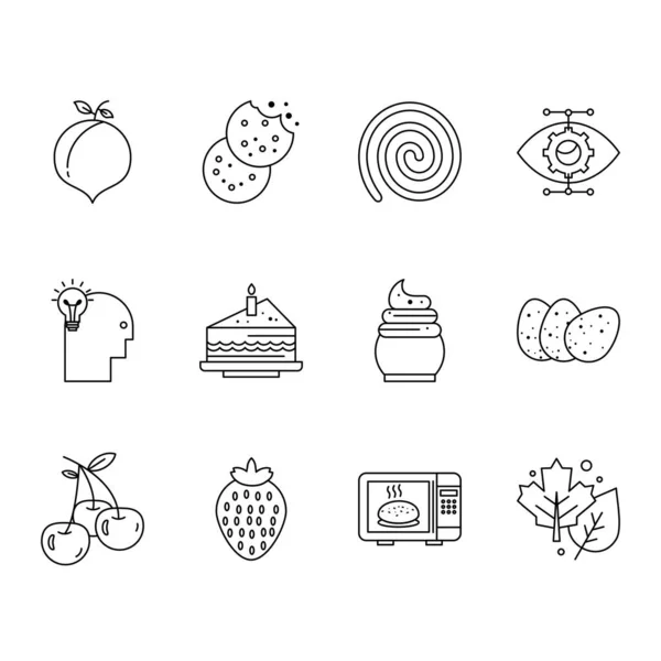 Icons Mobile Application Und Website Einfaches Icons Set Vektorillustration — Stockvektor