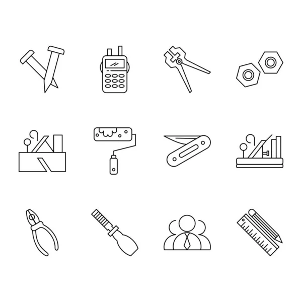 Iconos Para Aplicación Móvil Sitio Web Conjunto Iconos Simples Ilustración — Vector de stock