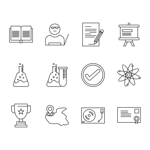 Universal Icons Mobile Application Website Simple Icons Set Vector Illustration — 스톡 벡터