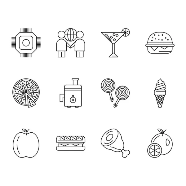 Set Von Universal Pixel Perfect Icon — Stockvektor