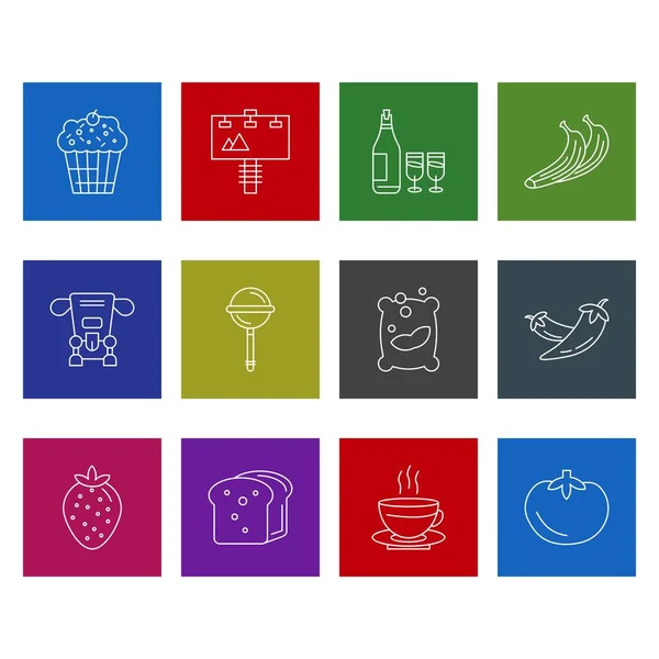 Set Universal Icons Mobile Application Website — Stock Vector