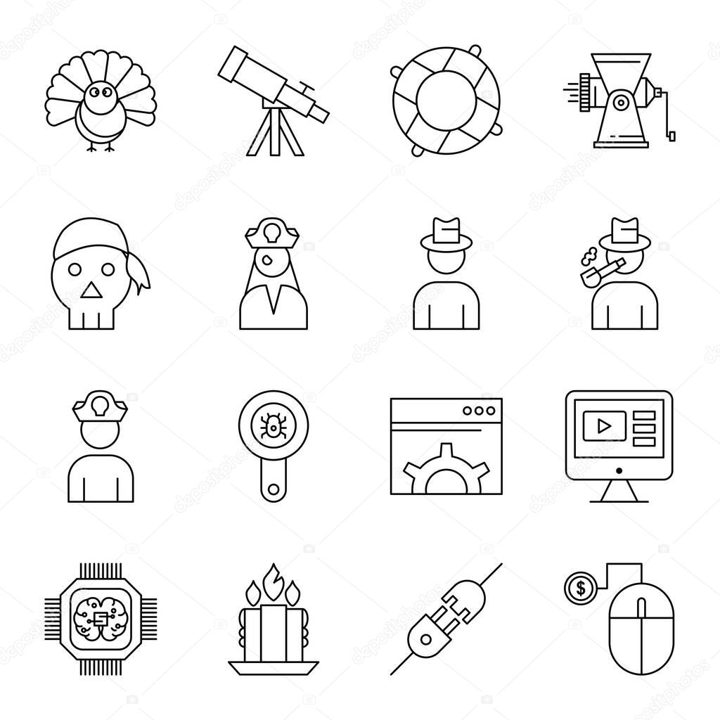 vector illustration, User interface Icons set for web and mobile application