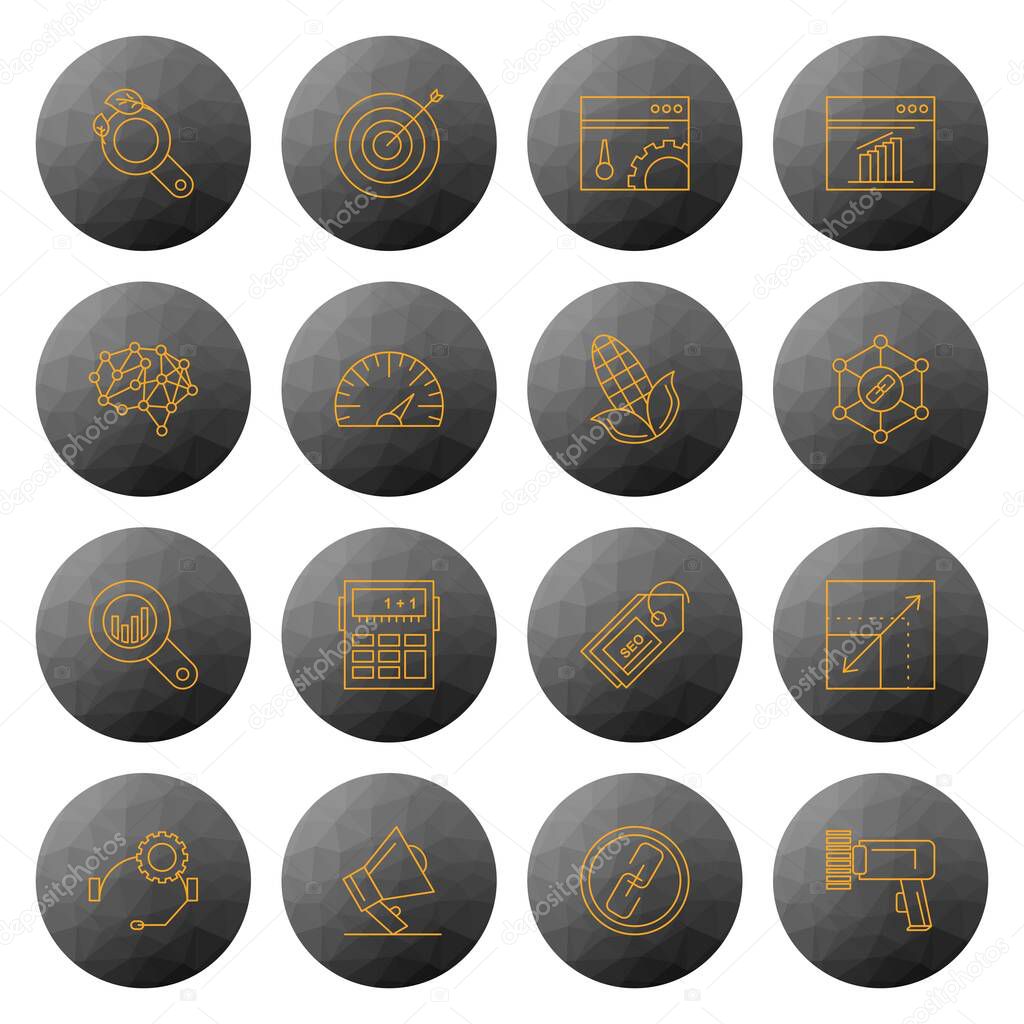 black Universal Icons For Mobile Application and website, vector illustration 