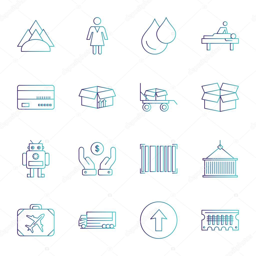 simple icons, Set of web Icons, vector illustration 