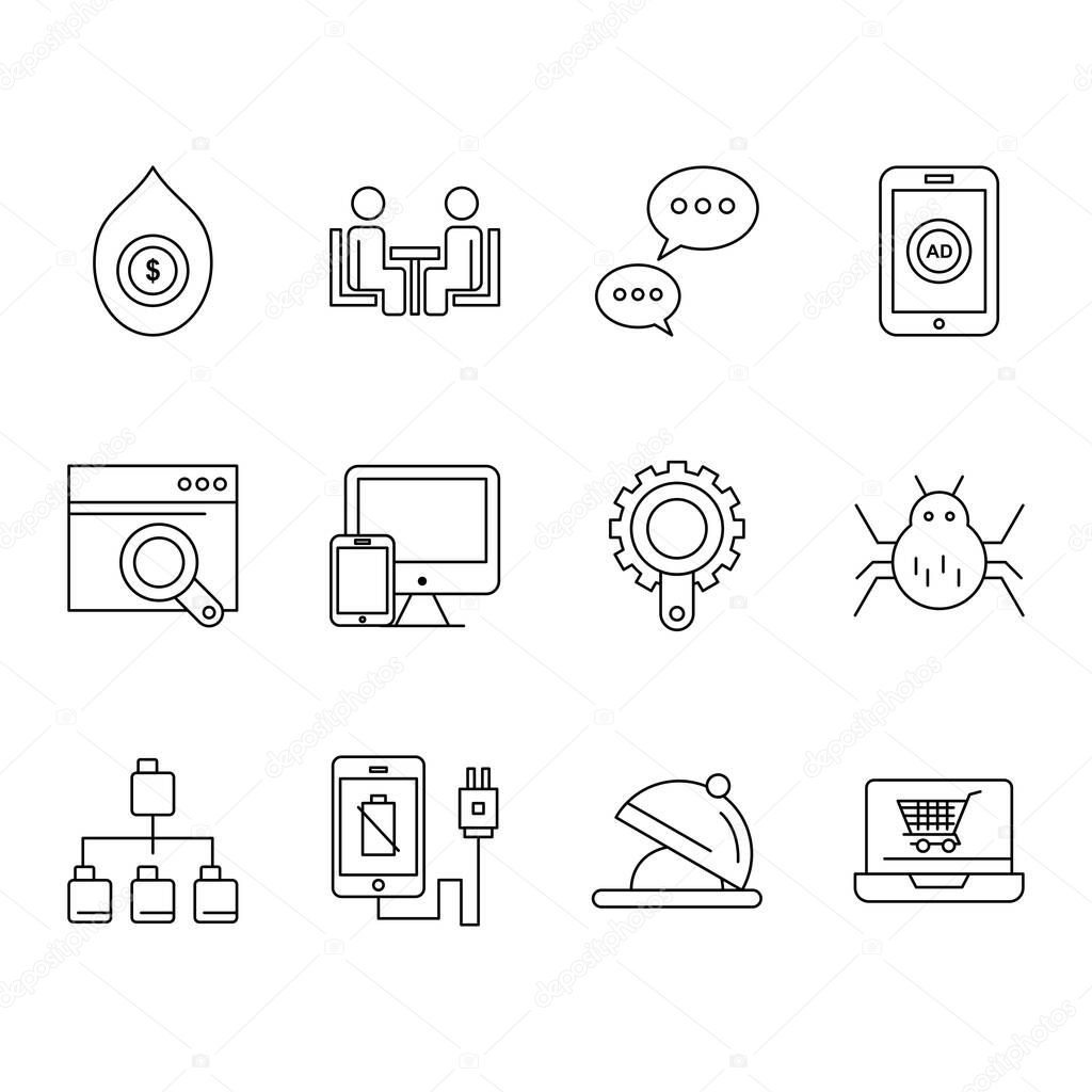 Universal Modern Icon Sheet For Websites And Mobile Application