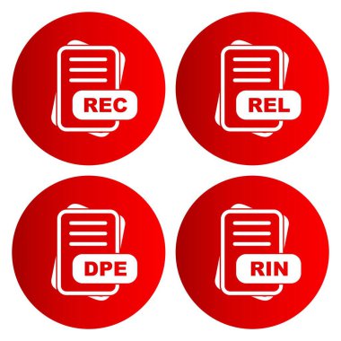 Vector Set Of File Format Icons clipart