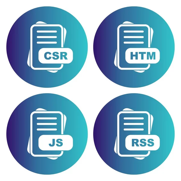 Ensemble Vectoriel Icônes Format Fichier — Image vectorielle