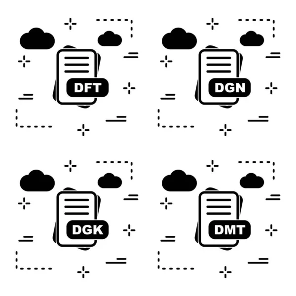 ファイル形式のアイコンのセット — ストックベクタ