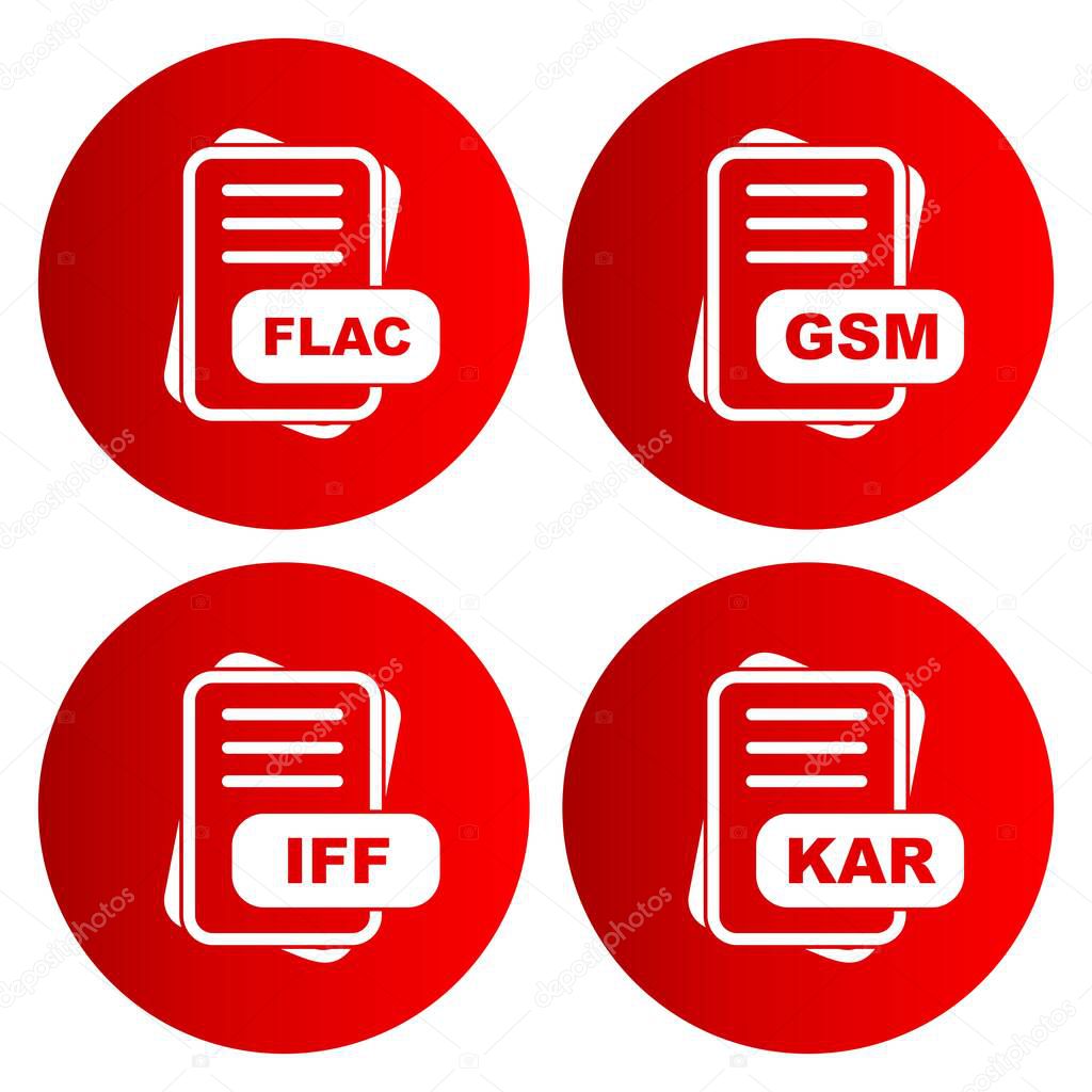 Vector Set Of File Format Icons
