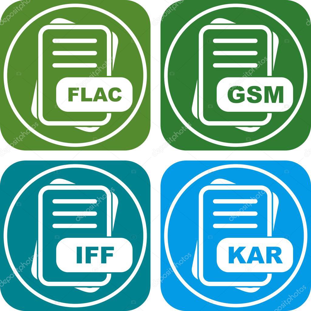 Set Of File Format Icons