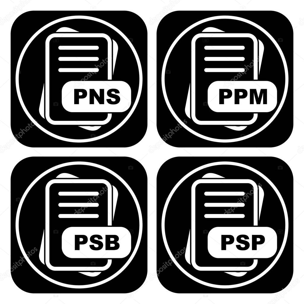 Set Of File Format Icons