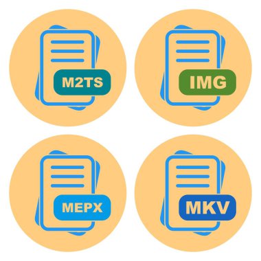Set Of File Format Icons clipart