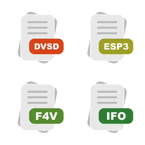 Ensemble Icônes Format Fichier — Image vectorielle