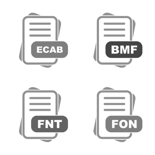 Ensemble Icônes Format Fichier — Image vectorielle