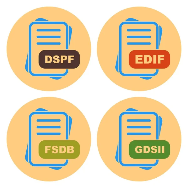 Ensemble Icônes Format Fichier — Image vectorielle