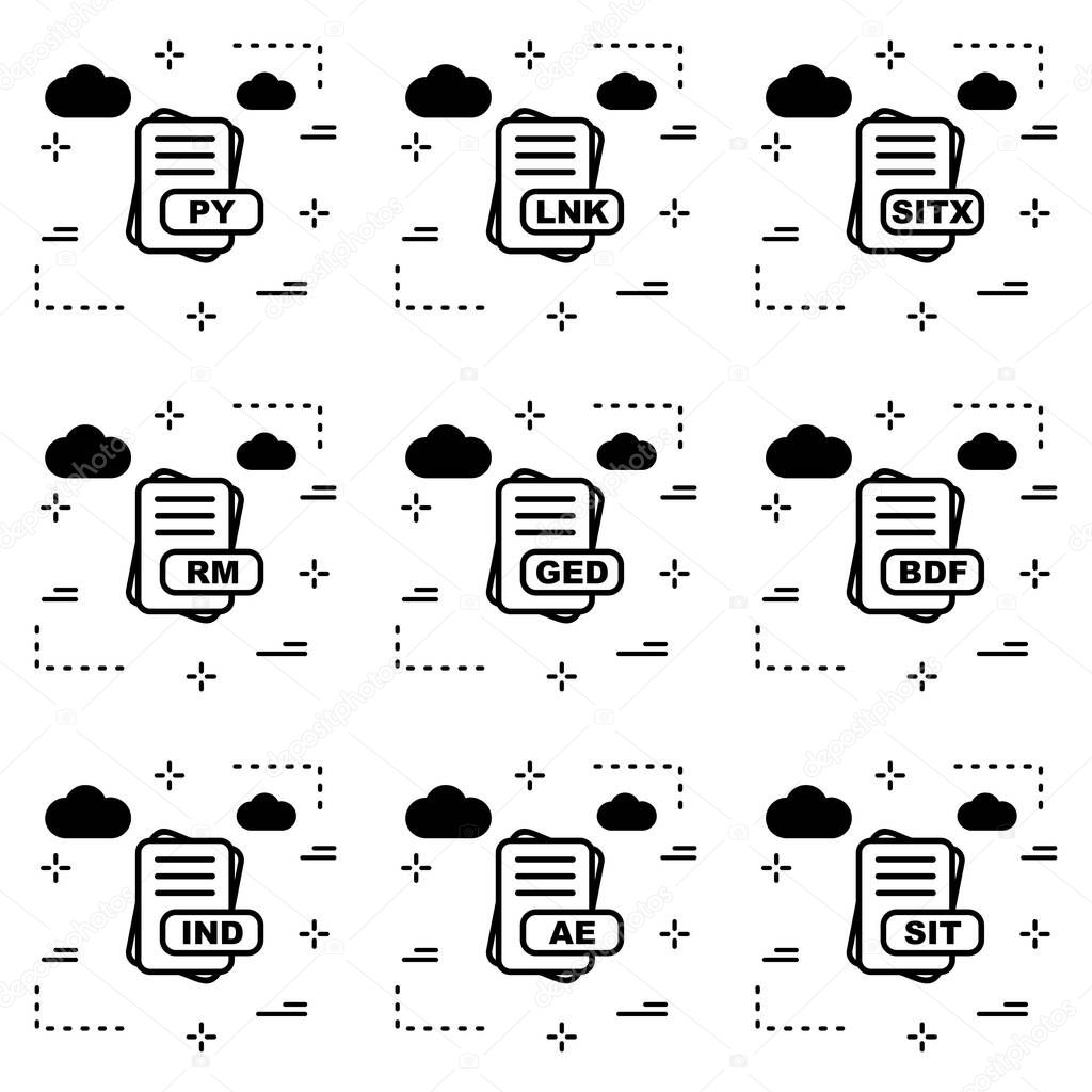 Set Of File Format Icon