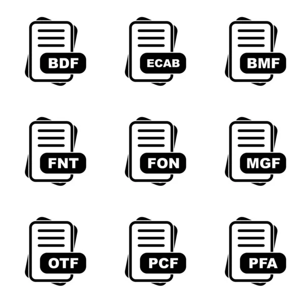 File Format Modern Icon Sheet Websites Mobile Application — Stock Vector
