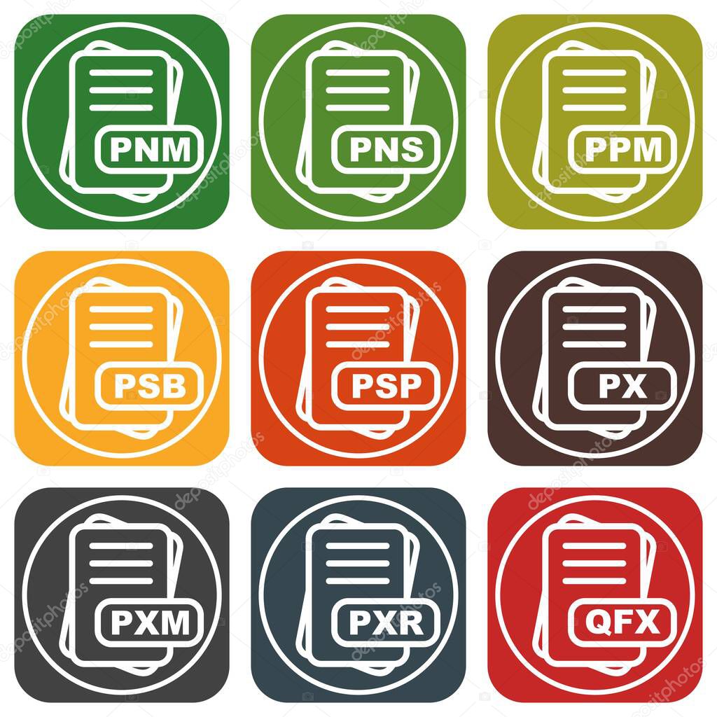 Set Of File Format Icon