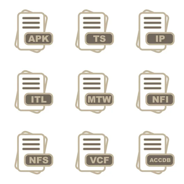 Set Business Vector Icons Documents — Stock Vector