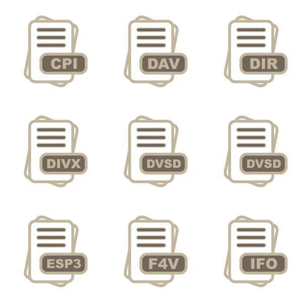 Set Business Vector Icons Documents — Stock Vector