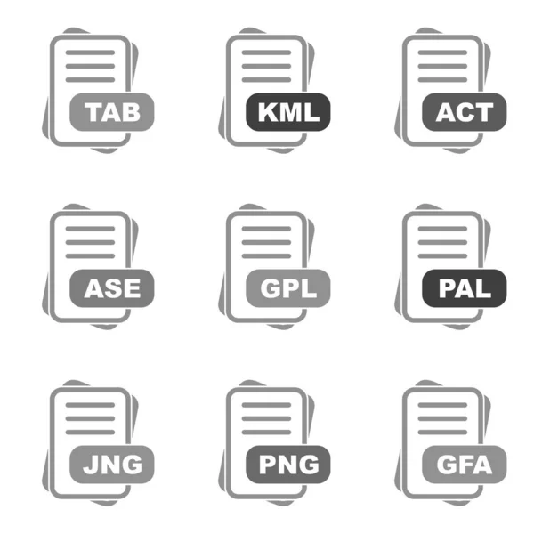 Jeu Icônes Vectorielles Document — Image vectorielle