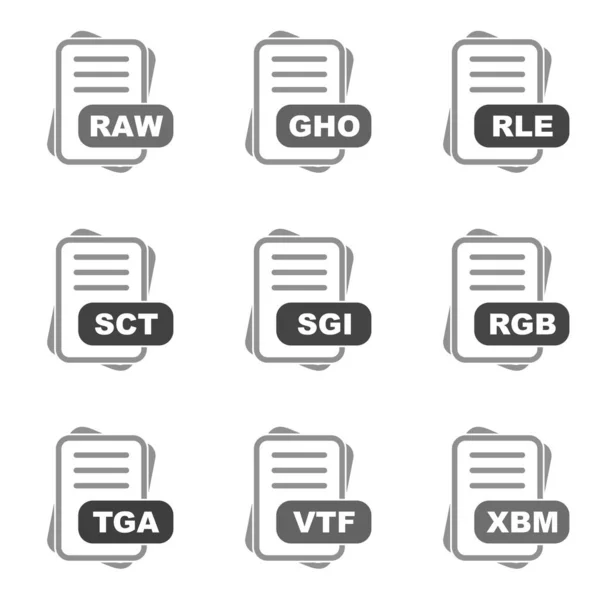 Jeu Icônes Vectorielles Document — Image vectorielle