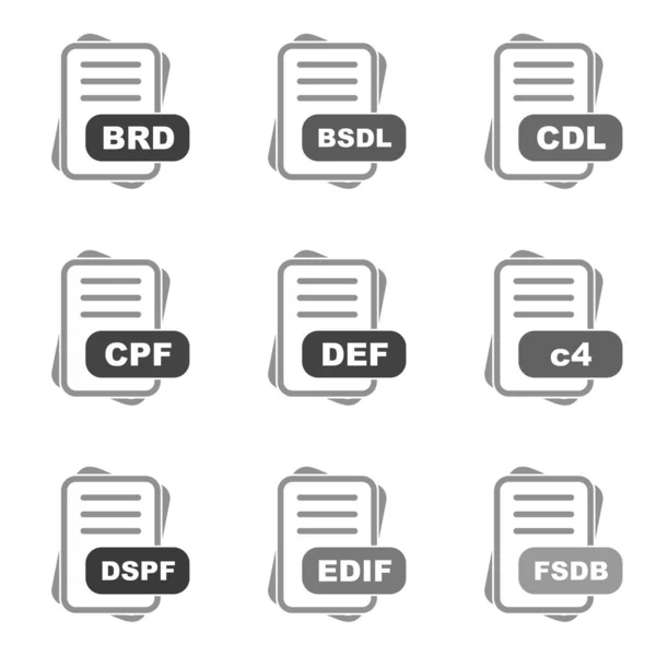 Set Vector Icons Document — Stock Vector