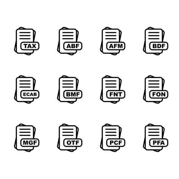 Ensemble Icônes Format Fichier Vectoriel — Image vectorielle