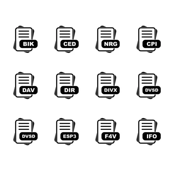 一组矢量文件格式图标 — 图库矢量图片