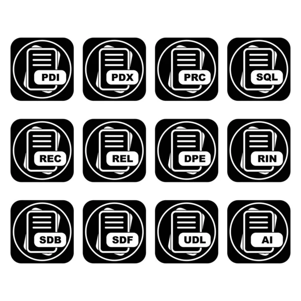 Verzameling Vectorbestandsindeling Pictogrammen — Stockvector