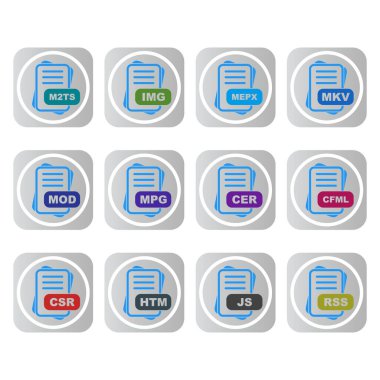  vektör dosya biçimi simgelerinin kümesi