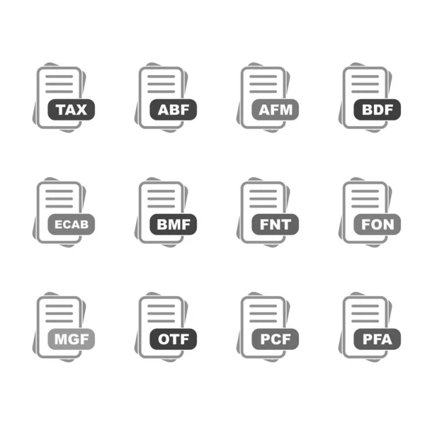 Set Vector File Format Icons — Stock Vector