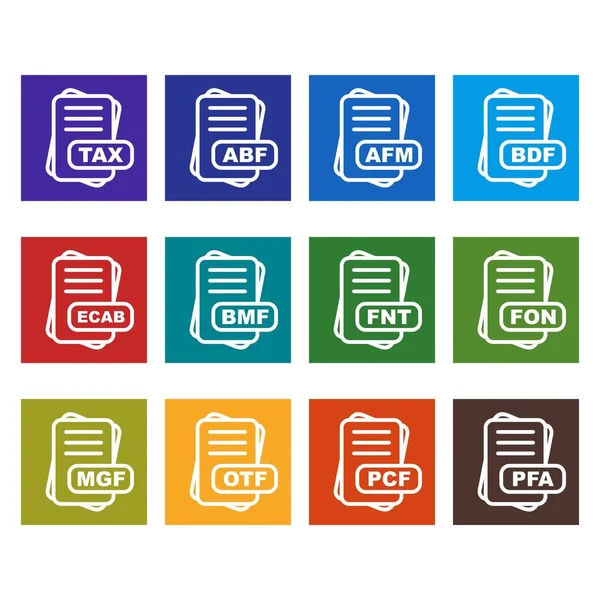 stock vector  Set of vector file format icons